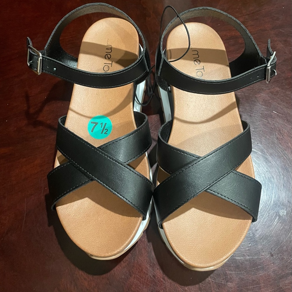Black Strappy Sandals New Super Comfortable